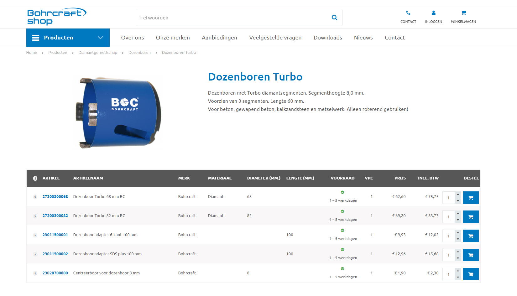 webshop Esmax